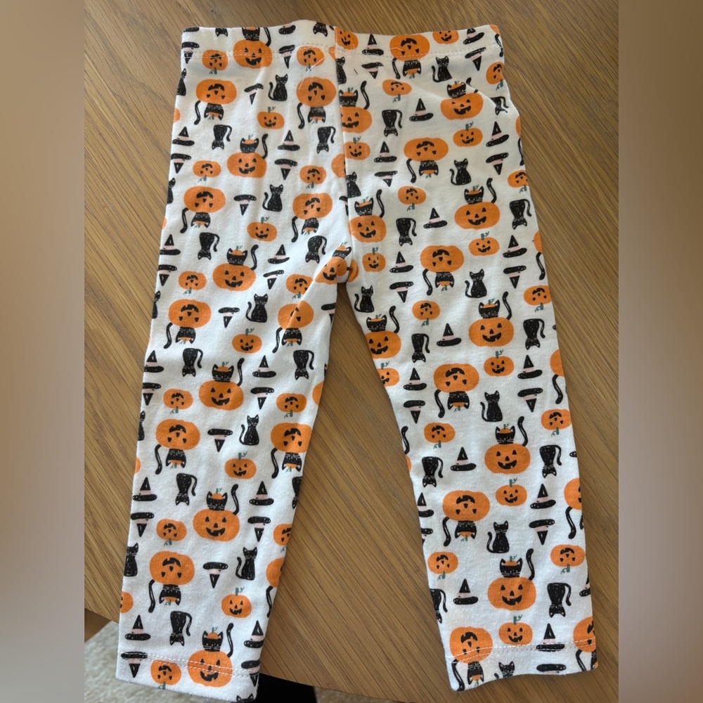 Chick Pea Halloween Pumpkin Pajama Bottoms - Orange and Black